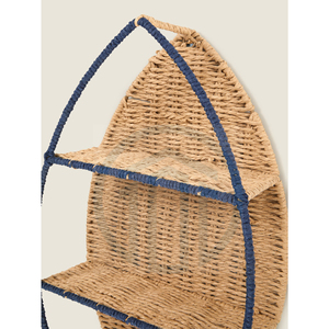 Article populaire Décoration murale fusée en jonc de mer tissée à la main Étagère murale mignonne pour chambre de bébé Étagère fusée en jonc de mer pour rangement de jouets - Product Image 6