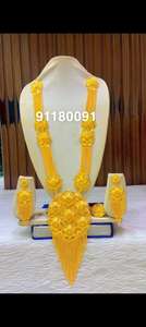 Collier vintage Dubai plaqué or pour femmes Classic Diamond Zircon Pearl Alloy Strand Chain Wedding Anniversary Jewelry Gift - Product Image 5