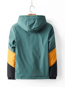 Chaqueta cortavientos reflectante de poliéster personalizada para hombre, chaqueta cortavientos impermeable Vintage para la playa para hombre - Product Image 5