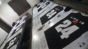 Chemise en coton à manches longues double couche pour homme 280GSM Coupe ample Impression d'écran Logo personnalisé Chemises décontractées Streetwear - Product Image 2