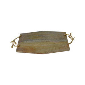 ถาดไม้เสิร์ฟพร้อมที่จับทรงใบไม้สำหรับงานแต่งงานและร้านอาหารถาดเสิร์ฟ - Product Image 6