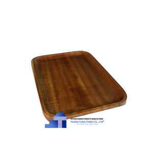 Produit chaud Plateau en bois de haute qualité pour la nourriture Plateau de service en bois d'acacia pour ustensiles de cuisine d'une usine vietnamienne pour la vente en gros - Product Image 6