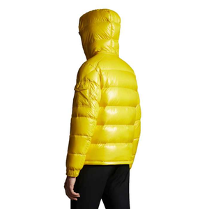 Chaqueta acolchada con capucha, abrigo de bombardero acolchado de invierno con cremallera completa, aislamiento a prueba de viento, logotipo personalizable, prendas de vestir de lona para hombres - Product Image 4