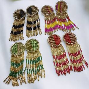 ต่างหูลูกปัดปักลายแบบกำหนดเองต่างหูลูกปัดหลากสีสำหรับผู้หญิงเครื่องประดับสำหรับงานปาร์ตี้ในราคาที่ดีที่สุดต่างหูลูกปัด - Product Image 6