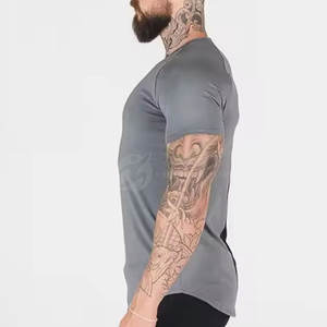 เสื้อยืดแขนสั้นผู้ชายสำหรับฤดูร้อน ปรับแต่งขนาดได้ ขายดี แห้งเร็ว ทรงเข้ารูป ระบายอากาศดี คอกลม พร้อมโลโก้ด้านหน้า - Product Image 4