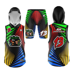 Sublimación personalizada Bandera de secado rápido uniforme de fútbol Kit 7v7 fútbol Sudadera con capucha conjunto sin mangas transpirable calidad perfecta 7v7 uniforme - Product Image 5