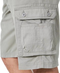 Shorts Cargo Décontractés pour Hommes en Toile 100% Coton Lavé, Coupe Basique Unie, Élastiques, Coupe-vent, Séchage Rapide, Respirants, Longueur Genou, Idéaux pour l'Été - Product Image 5