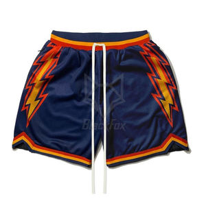 Short de basket-ball léger et respirant pour hommes, design personnalisé avec motif solide à cordon de serrage et derniers vêtements de sport écologiques - Product Image 1