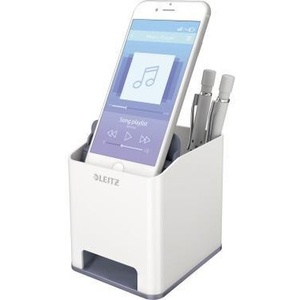 Leitz WOW Duo <b>Pen</b> Holder 9 X 10 X 10.1 cm Grey/<b>White</b> Polystyrene - Product Image 3