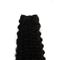 Ekstensi Rambut Remy India Premium 10A Kinky Straight dan Natural Wave Bebas Kusut dan 100% Remy Warna 1B