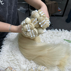 ผมต่อผมมนุษย์เกรดเรมี่ไม่ผ่านกระบวนการผม100% จากเวียดนามผมตรงบริสุทธิ์จีนสีบลอนด์เนียนเรียบ - Product Image 2