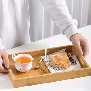 Bandeja de Servir Comercial de Bambú Huhipro de Alta Calidad, 33x23x5 cm, con Asa, Ecológica, Segura para Contacto con Alimentos, para Restaurantes y Cocinas, Vietnam - Product Image 2