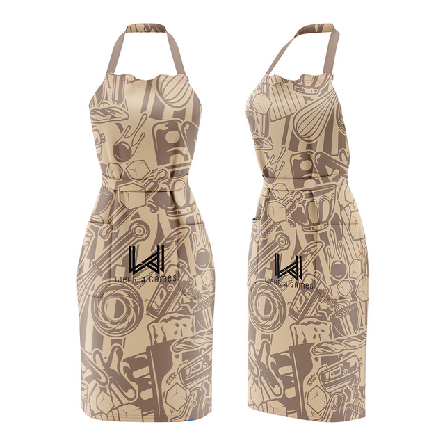 High Quality Sleeveless Bib Kitchen Apron Custom Logo Waterproof Cotton Reusable Chef Cooking Women OEM ODM Quick Delivery
