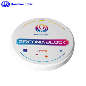 Alta trasmittanza preombreggiata 1350Mpa HTC blocchi di <span class=keywords><strong>Zirconia</strong></span> dentale per 98mm Open <span class=keywords><strong>CAD</strong></span> <span class=keywords><strong>CAM</strong></span> sistema dentale <span class=keywords><strong>Zirconia</strong></span> - Product Image 3