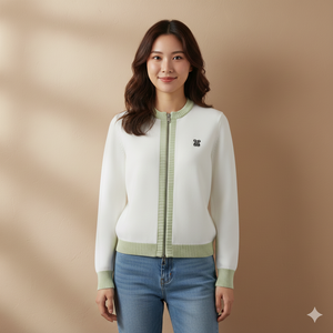 Veste en laine à manches longues décontractée vintage rétro pour femmes personnalisable Automne Coupe ajustée Teinture à la fibre Coton rembourré Simple boutonnage - Product Image 3