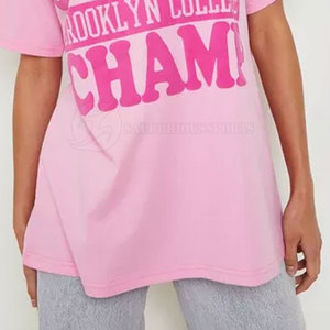 Meilleure vente T-shirt d'été en coton pour femmes séchage rapide respirant tricoté tenue décontracté impression bouffante de haute qualité grande taille - Product Image 6