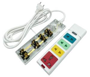 Extension <b>Socket</b> 1 Universal and <b>3</b> Two-<b>pins</b> <b>Socket</b> Wire 2.5m-4.5m-9m Colorful - Product Image 6