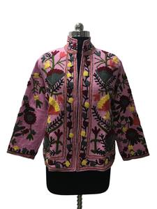 Veste en coton brodé Suzani multicolore faite à la main pour femmes Boho Chic Floral Design respirant Artisan artisanal traditionnel - Product Image 2