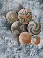 Paniers muraux suspendus ronds minimalistes en jonc de mer et cordes plastiques, les plus vendus, pour la décoration intérieure, tailles personnalisables, style bohème vietnamien