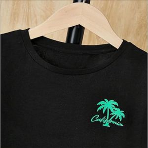 Streetwear d'été 100% coton pour hommes, ensemble t-shirt short deux pièces en tissu respirant avec impression personnalisée, nouvel arrivage - Product Image 3