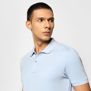 Vente en gros de polos unisexes en pur coton de haute qualité, taille XL, manches courtes, motif uni, logo personnalisé, style jersey tricoté - Product Image 5