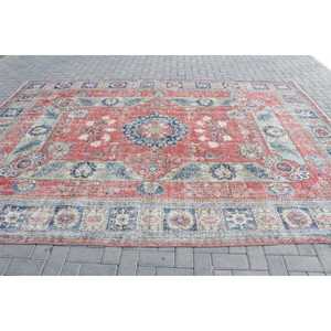 Tapis turc, tapis surdimensionné 8,6x11,8 pieds, tapis à imprimé animal rouge - Product Image 3