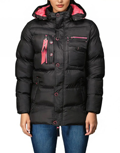 Chaqueta acolchada de lujo con bolsillos y cremallera para mujer, puños elásticos, ajuste relajado, ropa de invierno con capucha, chaqueta de ajuste moderno, parches personalizados - Product Image 6