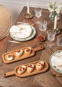 Plateau de service rustique en bois de fournisseur indien pour le pain, le fromage, la viande ou les collations de fête, disponible à bon prix - Product Image 2