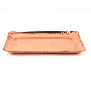 Aaliyan impex ถาดเสิร์ฟชุบทองแดงบริสุทธิ์พร้อมความเงาแบบโบราณและทันสมัยสำหรับงานแต่งงานที่หรูหรา - Product Image 5