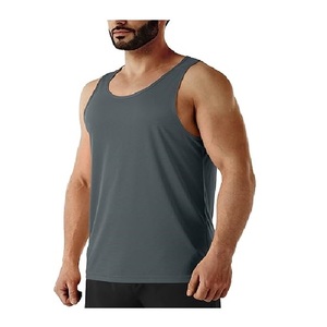 Nouveau design décontracté couleur unie pour hommes 100% coton manches en jersey simple moins col rond débardeur pour hommes du Bangladesh meilleur prix - Product Image 4