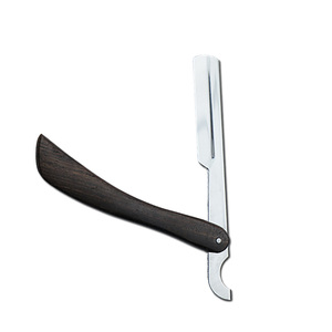 Navaja de Afeitar Profesional para Barba con Hojas de un Solo Filo, Acero con Alto Contenido de Carbono y Mango de Madera para Barbería y Cuidado Personal en Casa - Product Image 2