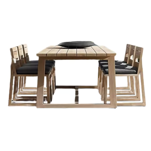 Ensemble de salle à manger en bois massif, design moderne, couleur personnalisée, matériaux de haute qualité, fabrication directe - Product Image 3