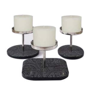 Portavelas de inspiración vintage con soporte terminado para decoración navideña de hogar u hotel - Product Image 4