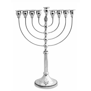 Vente chaude Creative Argent Hanukkah Menorah 9 Branche À La Main Écologique Durable Candélabre Élégant Bougeoir En Laiton - Product Image 1