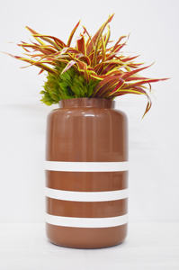 แจกันตกแต่งพื้นรูปกลองสุดพิเศษแจกันตกแต่งบ้าน/งานแต่งงานสองโทนสีเคลือบผงโลหะใหม่ - Product Image 3