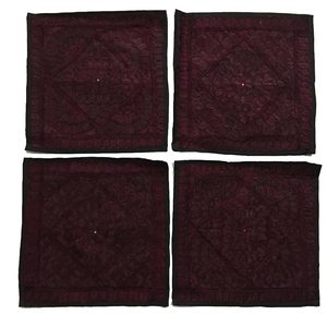 Housses de coussin brodées, lot de 4 pièces, housses de coussin brodées à la main, artisanat de broderie, lot de housses de coussin Pakistan - Product Image 3