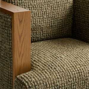 Fauteuil de salon moderne et élégant avec structure en bois massif, design écologique, construction durable, confort doux, pieds en bois massif - Product Image 5