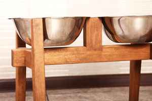 High Quality Novelty Durable <b>Portable</b> Dual Wooden Pet Feeder <b>Bowl</b> for <b>Dogs</b> and Cats with Customized Size - Product Image 4