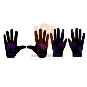 La mejor calidad, antideslizante, dedo completo, correa de muñeca ajustable, empuñaduras de mano, receptor, guantes de fútbol 2025, guantes americanos de diseño personalizado - Product Image 2