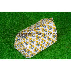 Neceser bohemio Vintage para mujer, neceser grande acolchado de algodón, organizador de cosméticos con cremallera, estampado de bloques, estuche de maquillaje para dama de honor, viaje - Product Image 6