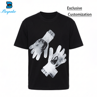 T-shirt graphique personnalisé en coton épais pour homme, style vintage, uni, effet vieilli, coupe oversize, streetwear, vêtements de skater