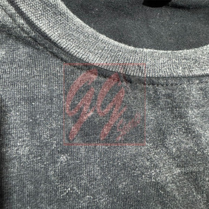 GGsport T-shirt pour homme 250 GSM Super Heavy Combed Cotton Acid & Stone Wash T-shirt Vintage Sun-Faded Discharge Print Tee - Product Image 3