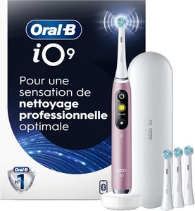 Brosse à dents électrique Oral-B iO Série 9 avec 4 têtes de brosse de rechange Oral-B, Rose Quartz - Product Image 5