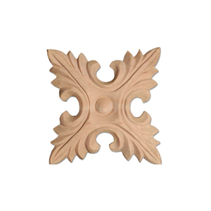 Aplique Decorativo de Madera Tallada, Adorno de Madera Maciza, Ornamento de Madera Vintage para Muebles, Puerta, Decoración de Pared, Interior del Hogar - Product Image 1