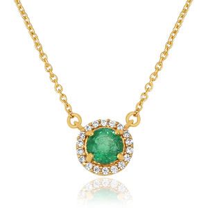 Élégant collier pendentif multi pierres précieuses en argent sterling 925 plaqué or avec zircon rubis - Product Image 3