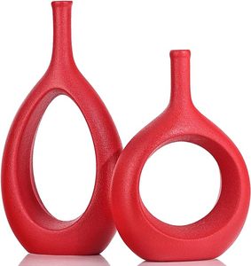 Vases de mariage en métal imploré à la main indienne de haute qualité Vases à fleurs en fonte d'aluminium pour mariage - Product Image 1