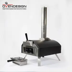 Inovasi baru Harga baik Pizza bakar kayu Oven BBQ rumah panggangan kue Pizza Oven baja dengan Pizza Oven penutup pelindung