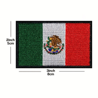 Fabrication en gros de bannières personnalisées du drapeau du Mexique, de badges et écussons en tissu sergé ou tissé avec logo imprimé, et de casquettes en forme de cœur