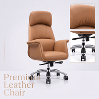 Fauteuil de bureau ergonomique pivotant en cuir PU, inclinable et réglable, de luxe moderne pour cadres et dirigeants, idéal pour le bureau général - Vente en gros