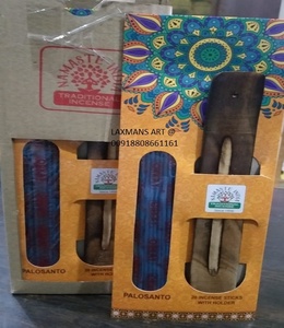 Varillas de incienso con quemador, juego de regalo, varitas de incienso enrolladas a mano indias orkay, varitas de incienso de rosa, varitas de incienso orgánicas - Product Image 1